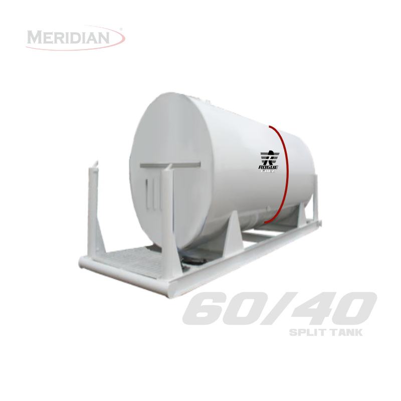 Rogue Fuel| Meridian - 15,000 Litre/ 3,300 Gallon Double Wall 60/40 Split Fuel Tank & Skid, Fully Welded Saddle - Model