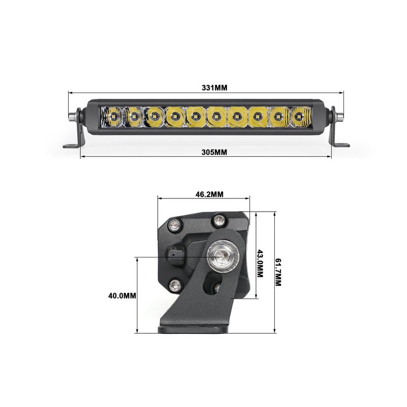 Wired Series 50 Inch Single Row Combo Light Bar