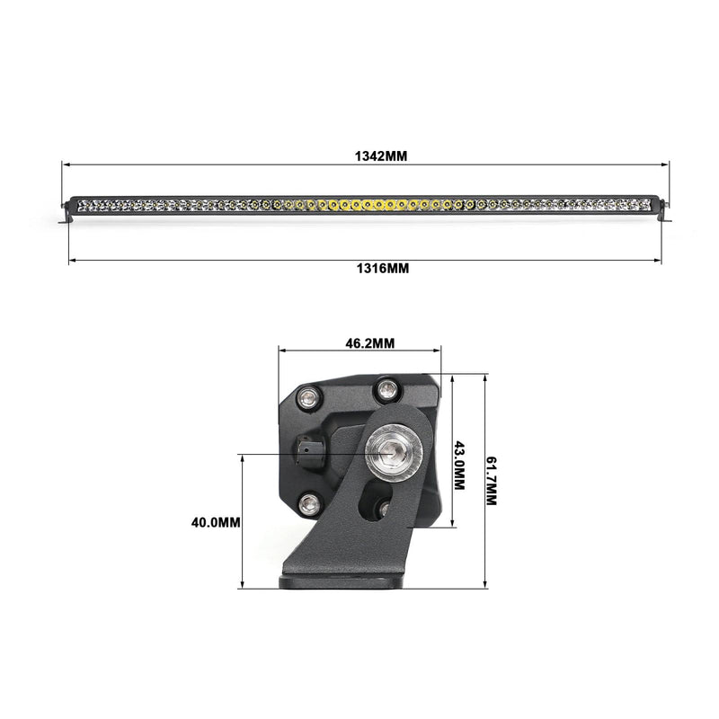 Wired Series 50 Inch Single Row Combo Light Bar