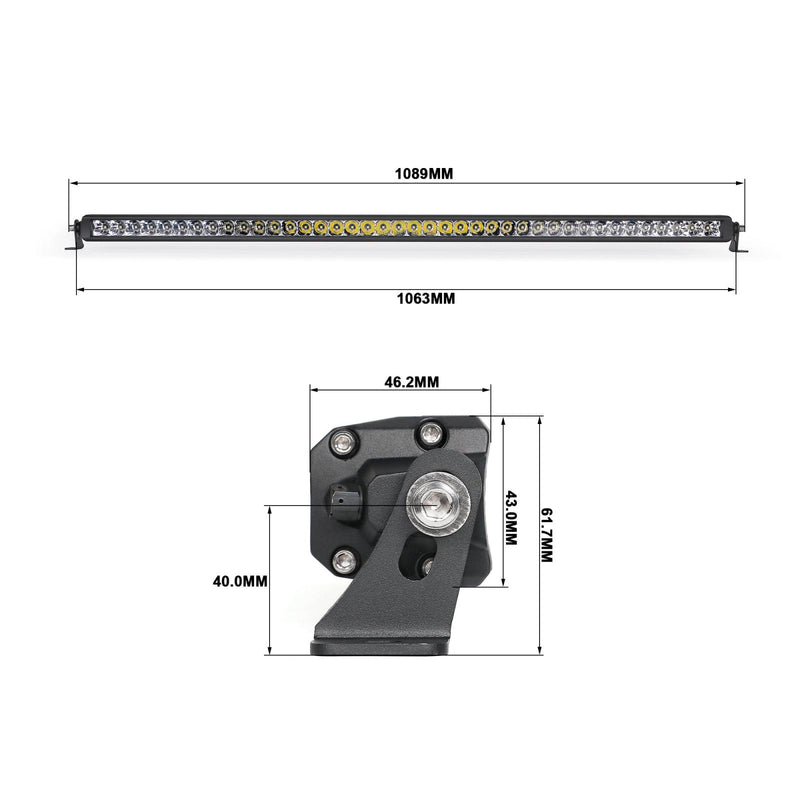 Wired Series 50 Inch Single Row Combo Light Bar