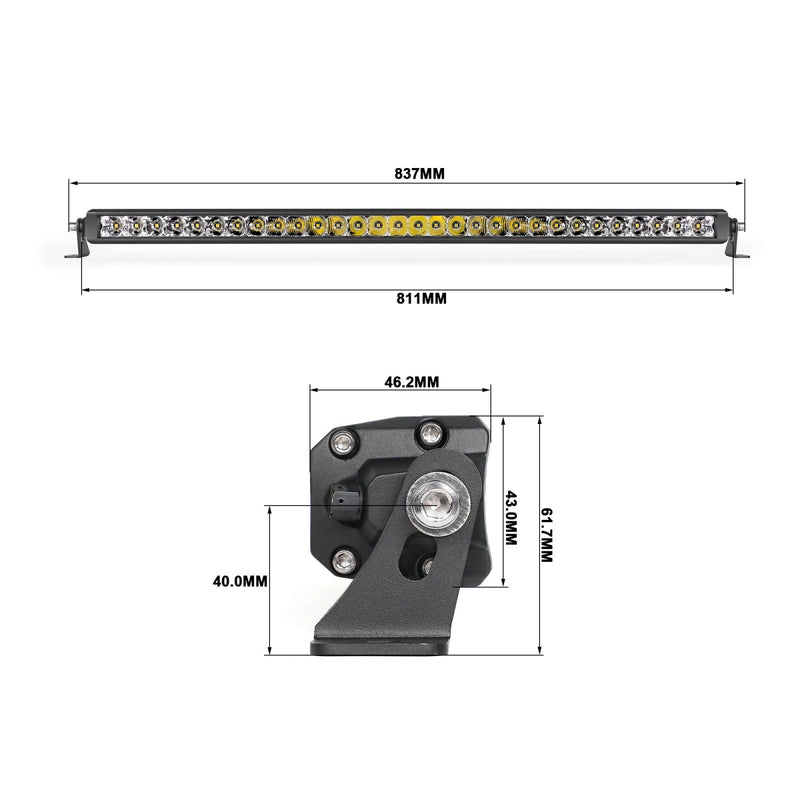 Wired Series 50 Inch Single Row Combo Light Bar