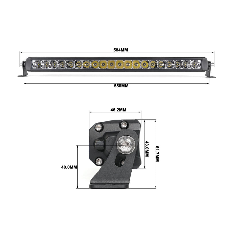 Wired Series 50 Inch Single Row Combo Light Bar