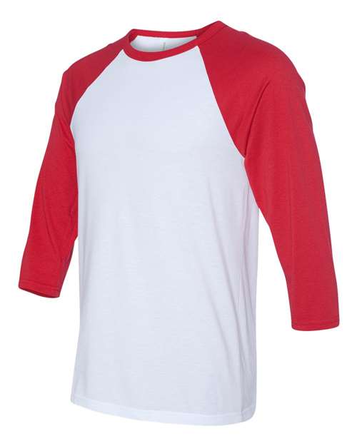 BELLA + CANVAS Unisex Three-Quarter Sleeve Baseball Tee - 3200