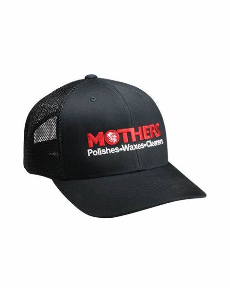 Mothers Polishes Waxes Cleaners Inc. - Black Trucker Cap with MOTHERS logo and sticker - MPWC - 20-19000
