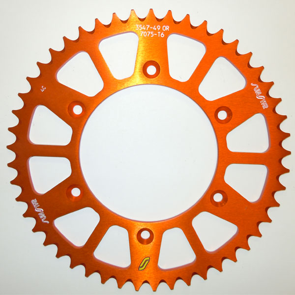 SUNSTAR WORKS TRIPLESTAR ALUMINUM REAR SPROCKET (5-354750OR)