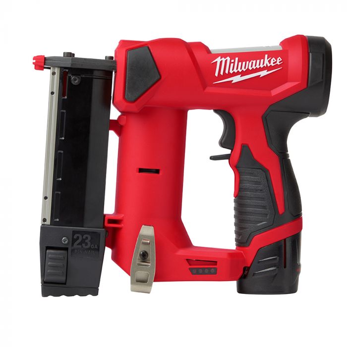 Milwaukee M12 12 Volt Lithium-Ion Cordless 23 Gauge Pin Nailer - Tool Only Model
