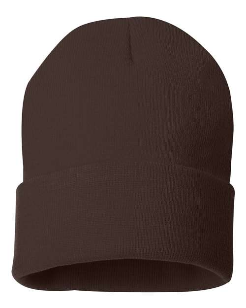 Sportsman Solid 12" Cuffed Beanie - SP12