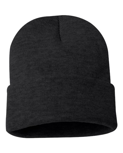 Sportsman Solid 12" Cuffed Beanie - SP12