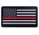 Rothco Rubber Thin Red Line Flag Patch - Hook Back