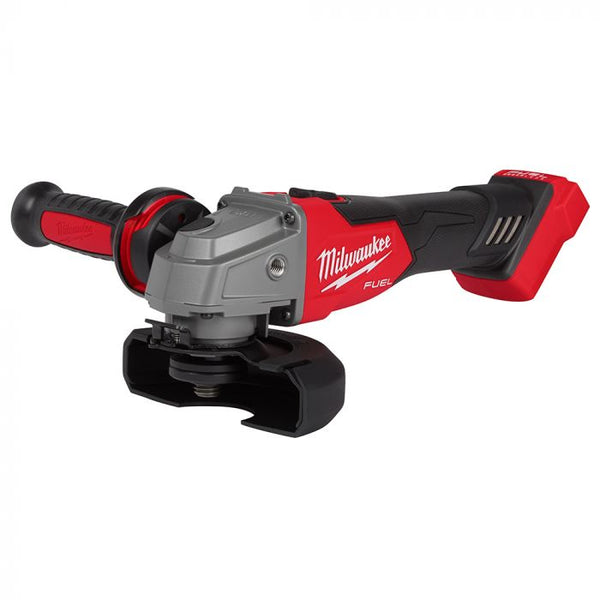 Milwaukee M18 FUEL 18 Volt Lithium-Ion Brushless Cordless 4-1/2" / 5" Grinder Slide Switch, Lock-On - Tool Only Model#: 2881-20