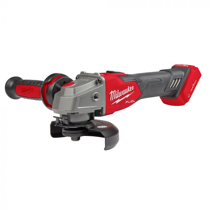 Milwaukee M18 FUEL 18 Volt Lithium-Ion Brushless Cordless ONE-KEY 4-1/2 in. / 5 in. Braking Grinder Slide Switch, Lock-O Model