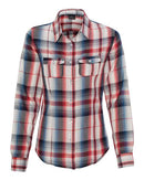 Burnside Women's Long Sleeve Plaid Shirt - 5222