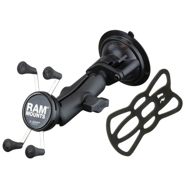 RAM MOUNTS TWIST-LOCK SUCTION CUP X-GRIP PHONE MOUNT (RAM-B-166-UN7)