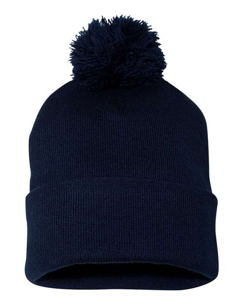 Sportsman Pom-Pom 12" Knit Beanie - SP15