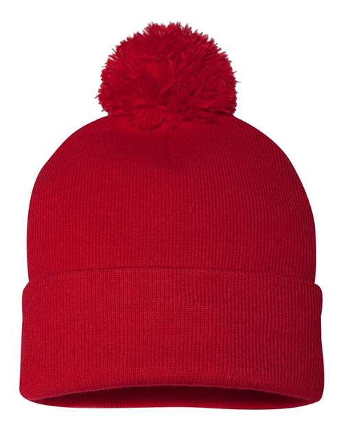 Sportsman Pom-Pom 12" Knit Beanie - SP15