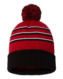 Richardson Stripe Pom Cuffed Beanie - 134