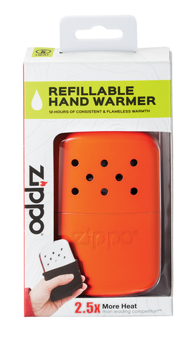12-Hour Refillable Hand Warmer - Matte Orange