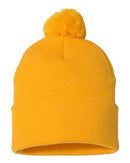 Sportsman Pom-Pom 12" Knit Beanie - SP15