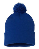 Sportsman Pom-Pom 12" Knit Beanie - SP15