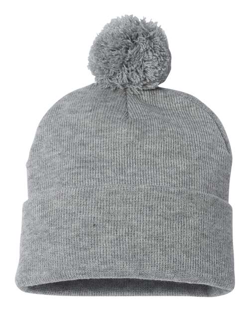 Sportsman Pom-Pom 12" Knit Beanie - SP15