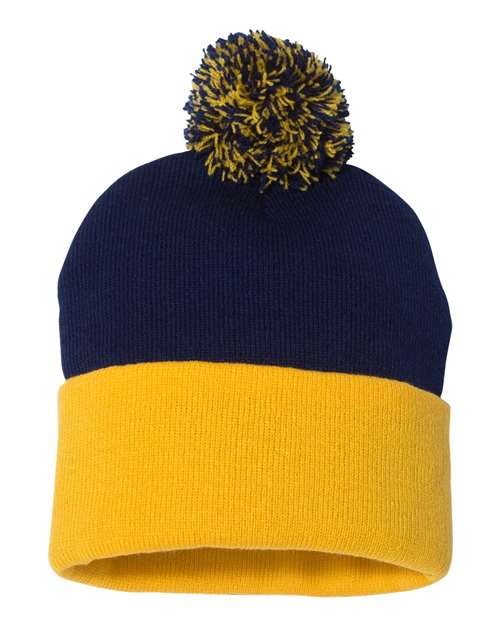 Sportsman Pom-Pom 12" Knit Beanie - SP15