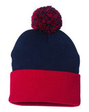 Sportsman Pom-Pom 12" Knit Beanie - SP15