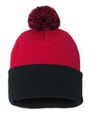 Sportsman Pom-Pom 12" Knit Beanie - SP15