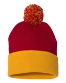 Sportsman Pom-Pom 12" Knit Beanie - SP15