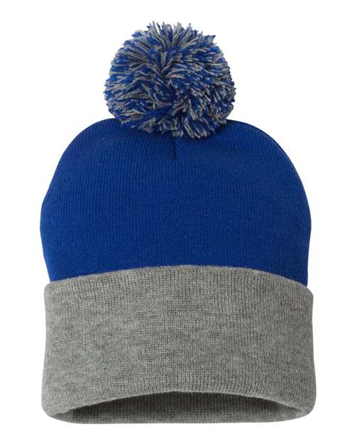 Sportsman Pom-Pom 12" Knit Beanie - SP15