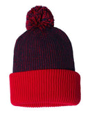 Sportsman 12" Knit Speckled Pom-Pom Beanie - SP70