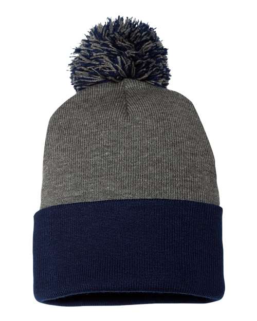 Sportsman Pom-Pom 12" Knit Beanie - SP15