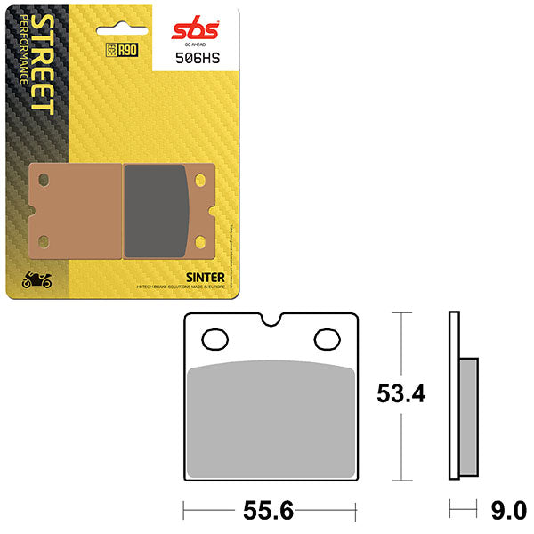 SBS PREFORMANCE SINTER BRAKE PAD 506HS (6250506108)
