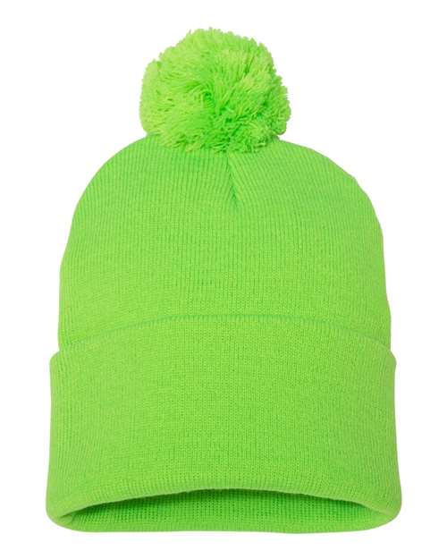 Sportsman Pom-Pom 12" Knit Beanie - SP15