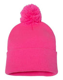 Sportsman Pom-Pom 12" Knit Beanie - SP15