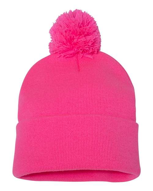 Sportsman Pom-Pom 12" Knit Beanie - SP15