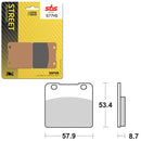 SBS PREFORMANCE SINTER BRAKE PAD 577HS (6250577108)