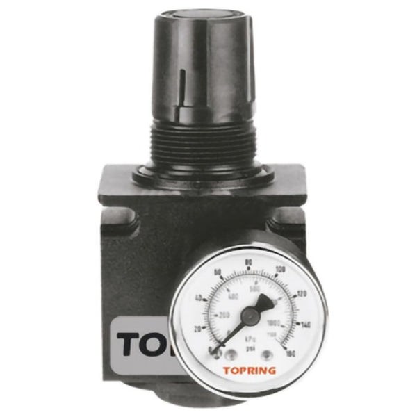 Topring S50 1/2" Regulator with Gauge - 0 to 125 PSI Model#: 50.335