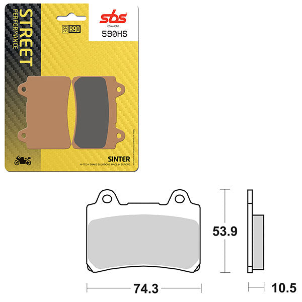 SBS PREFORMANCE SINTER BRAKE PAD 590HS (6250590108)