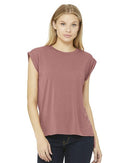 BELLA + CANVAS Women’s Flowy Rolled Cuffs Muscle Tee - 8804