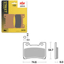 SBS PREFORMANCE SINTER BRAKE PAD 665HS (6250665108)