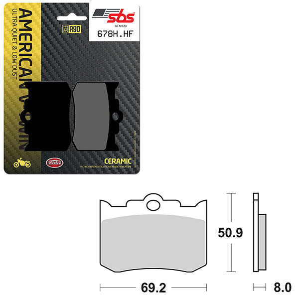 SBS HIGH POWER & NOISE REDUCTION CERAMIC FRONT BRAKE PAD (6490678108 ?)