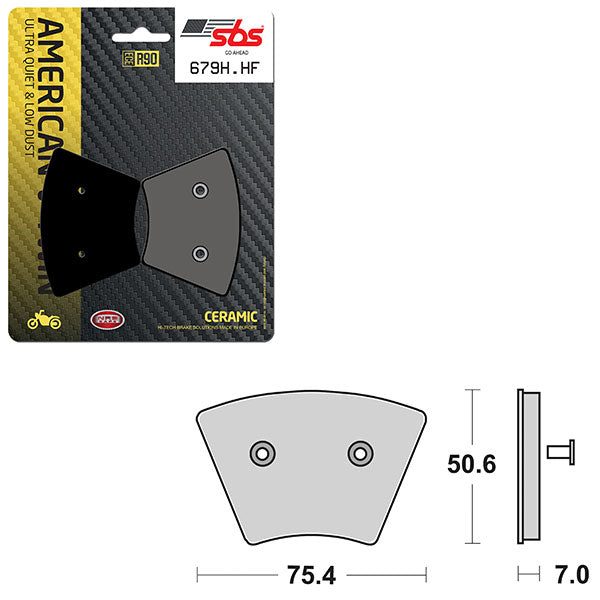 SBS HIGH POWER & NOISE REDUCTION CERAMIC FRONT BRAKE PAD (6490679108)