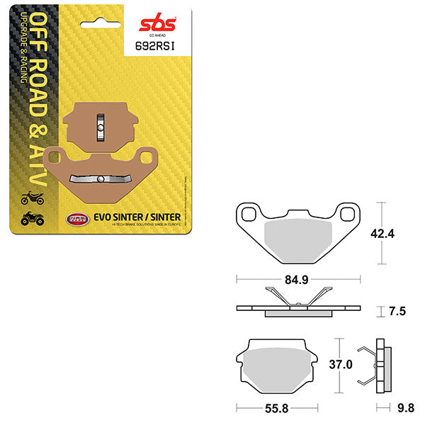 SBS ATV/UTV EVO SINTER BRAKE PAD (6280692108)