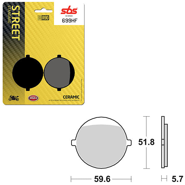 SBS ATV/UTV CERAMIC BRAKE PAD (6190699108)