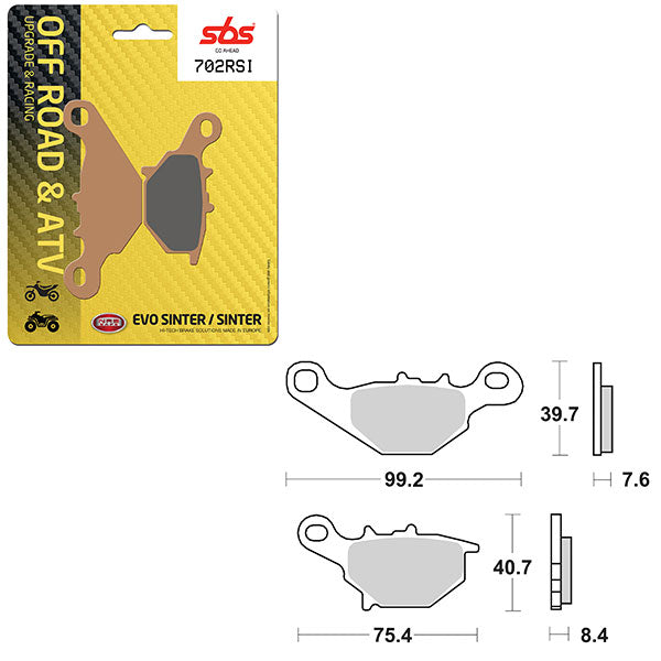 SBS ATV/UTV EVO SINTER BRAKE PAD (6280702108)