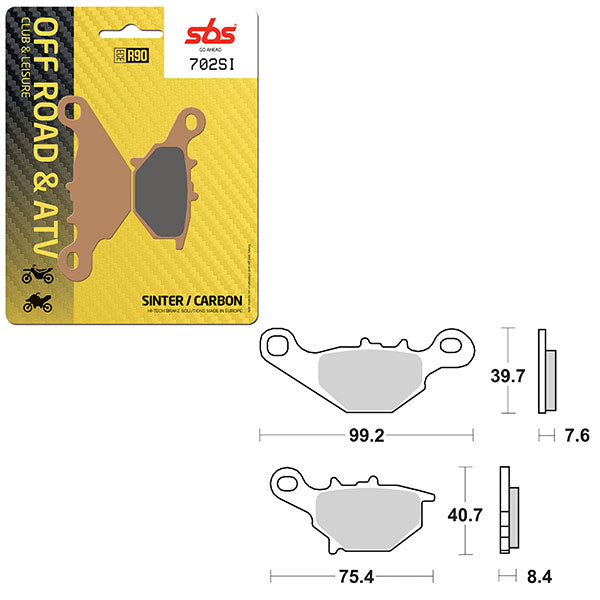 SBS ATV/UTV SINTER BRAKE PAD (6240702108)