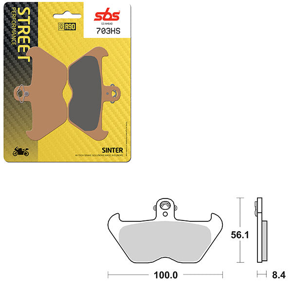 SBS PREFORMANCE SINTER BRAKE PAD 703HS (6250703108)