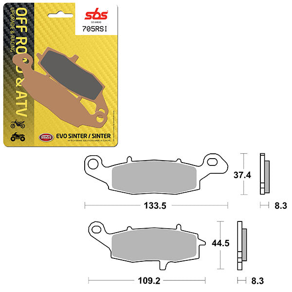 SBS ATV/UTV EVO SINTER BRAKE PAD (1628705)