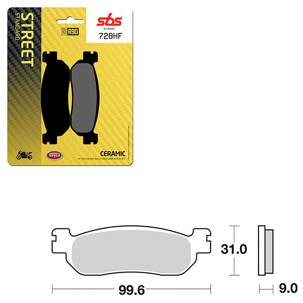 SBS ATV/UTV CERAMIC BRAKE PAD (6190728108)