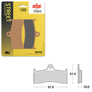 SBS PREFORMANCE SINTER BRAKE PAD 729HS (6250729108)